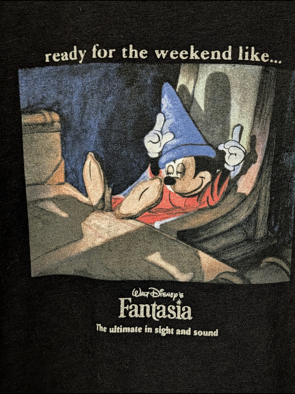 Black Fantasia Graphic Crewneck Sweatshirt - Unisex Divided H&M Disney Brand - Picture 2 of 5